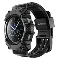 SUPCASE Armband für Galaxy Watch 4 Classic [46mm] Robust Hülle Ersatzarmband Sport Band Bumper Case Schutzhülle [Unicorn Beetle Pro] 2021 Ausgabe (Schwarz)