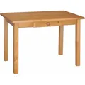 Tisch mit Schublade aus massivem Kiefernholz in der Farbe Alder 100 x 60 cm - Gold/Gelb