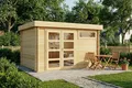 Gartenhaus Leandro mit Fußboden aus Holz, Gerätehaus 394x268cm mit 28 mm Wandstärke in Naturbelassen