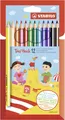 STABILO - Dreikant-Buntstift - Trio dick - 12er Pack - mit 12 verschiedenen Farb