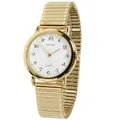 Adora ■ Armbanduhr Ø 34mm | goldfarbenes Zugband & Gehäuse | Unisex