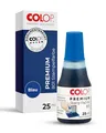 COLOP Premium Stempel-Farbe 801 blau, auf Wasserbasis, dermatologisch getestet, 25 ml Fläschchen