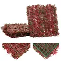 Mendler Wandfliese HWC-L78, Sichtschutz Windschutz Verkleidung für Terrasse/Balkon, 4X je 50x50cm = 1m² - Ahorn rot