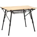 Skandika Campingtisch Jamsa | klappbar, höhenverstellbar, mit Netzablage, 4,1 kg leicht, bis 50 kg belastbar, 90 x 52 cm Tischplatte, wetterfest | Klapptisch für Camping, Garten