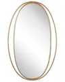 Ovaler Wandspiegel mit goldenem Rahmen 90 x 55 cm Besson