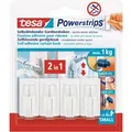 tesa Powerstrips Gardinenhaken selbstklebend weiß 4 Stück