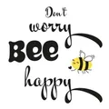20 Servietten Sprüche Text lustig Tischdeko Bee Happy - Don´t worry 33x33cm