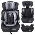 FableKids Autokindersitz Kinderautositz Kindersitz Körpergröße von 76-150 cm ECE R129/03, ab: 15 Monaten, bis: 12 Jahre, ab: 9,00 kg, bis: 36,00 kg, Vorwärtsgerichtet, grau