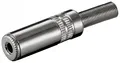 Klinkenkupplung - 3,5 mm, 3-polig, Stereo, Silber