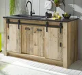 Küchenschrank Unterschrank Spülenschrank Kochfeld Schrank Used Wood Stove 160 cm