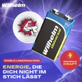 4 x Wilhelm Universal 9V Block Batterien auch für 10 Jahres Rauchmelder geeignet Longlife Blockbatterie für maximale Lebensdauer 6LR61 9 Volt