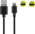 Goobay 59118 USB-C™ Lade- und Synchronisationskabel, 0.5 m, Schwarz - verbindet 