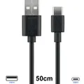 Ampire W59118 - Ampire USB-A Kabel auf USB-C Stecker, 0.5m, schwarz