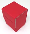 Docsmagic.de Premium Magnetic Flip Box (80) Red + Deck Divider - MTG PKM YGO - K
