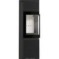Kaminofen aus Stahl KRATKI TORA/S 8 kW Ø 150 Quarzsinter Nero Assoluto mit Türfeder