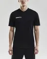 Craft Sport-Tshirt (Trikot) Squad Solid - lockere Schnitt, schnelltrocknend - schwarz Herren, Größe: 3XL