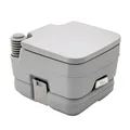 HOMCOM Campingtoilette Faltbare Reisetoilette max. Tragkraft bis 200 kg 10L Falttoilette Trockentrenntoilette für Camping, Wandern, Reisen, Angeln Grau