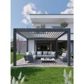 BIOHORT Pergola "Gr. 3 x 3", BxHxT: 312 x 264 x 312 cm, dunkelgrau/silber-metallic