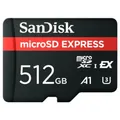 SanDisk microSDXC Express 512GB (V30 / U3 / UHS-I / Cl.10 / R650MB/s/W220MB/s)