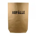 25 Papier Abfallsäcke 700x950+220mm 120 l braun bedruckt mit "Abfälle"