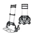 Dönges Treppensteiger Robuste Sackkarre mit maximaler Traglast von 75 kg | Sackkarre klappbar mit Expander Seil für sicheren Halt | Einfacher Transport auf Treppen und unebenen Flächen | Umzugshilfe