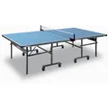 JOOLA Outdoor Tischtennisplatte Rally TL - Profi Tischtennistisch 6 MM Aluminium -Verbundoberfläche Wetterfest - Klappbares Untergestell - Blau/Grün