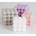 16 Stück Bubble-Kerzen 6cm Blasen Kugeln Deko quadratisch, verschiedene Farben