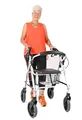 Rollator Gehhilfe Ligero Leichtgewicht 55 x 67 x 81-89,5cm (B/T/H) schwarz langlebig robust Gehrahmen Mobilitätshilfe Größe M (Sitzhöhe: 56cm)