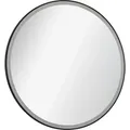FACKELMANN LED Spiegel NEW YORK / Wandspiegel mit umlaufender LED-   / Maße (B x H x T): ca. 80 x 80 x 3 cm / runder Spiegel mit Sensorschalter / ... - Schwarz
