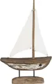 Segelboot WHITE braun weiß aus Holz rustikal shabby Coastal Farmhouse IB LAURSEN