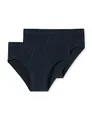 Schiesser Herren 2 Pack Sportslip mit Eingriff - Essential Feinripp