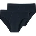 SCHIESSER Herren Slips 2er Pack - Feinripp, Sportslip, Cotton Essentials