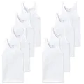 Schiesser Unterhemden 8er Pack, Herren, Doppelripp oder Feinripp (X-Large, Weiß (Feinripp))