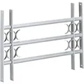 Relaxdays Fenstergitter Stahl Grau Ausziehbar Einbruchschutz 45 cm x 70-105 cm