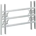 Fenstergitter Einbruchschutz, Ausziehbar, Für Außen, Stahl, 450 X 700-1050 Mm, Sicherheitsgitter, Grau - Relaxdays