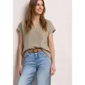 STREET ONE Blusenshirt aus reiner Baumwolle beige 34 EU