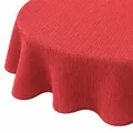Brandsseller Gartentischdecke Ø 140 cm Tischdecke mit Paspel Outdoor Tischtuch rund Weichschaum für Garten, Terrasse, Balkon wetterfest rutschfest - Rot