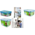 emsa Frischhaltedose CLIP & CLOSE, Maxiformat, 8,2 Liter transparent/blau, transportsicherer Clipverschluss,