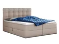 Sofnet Boxspringbett Best mit 2 Bettkästen, Doppelbett mit Bonell-Matratze und Topper, Polsterbett, Bett, Bettgestell, Stilvoll, Schlafzimmer (Beige (Inari 22), 140 x 200 cm)
