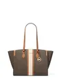 Michael Kors Becca Große Tragetasche mit Streifen und Logo