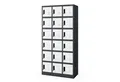 Jan Nowak Mehrzweckschrank Metall Schließfachschrank 90 cm KAROL 18 Fächer abschließbar (0,6 mm 185 x 90 x 40 cm Lüftungsschlitze Wandmontage PZH) Spind Garderobenschrank Schloss je Fach 185 cm hoch 8 Farben