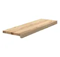 vidaXL Stufenmatte Treppenstufen 2 Stk. Unbehandelt 80x30x2 cm Massivholz Eiche, Rechteckig, Höhe: 2 mm