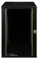 DIGITUS Netzwerk-Schrank 19 zoll 20 HE - Wandmontage - 600 mm Tiefe - Traglast 100 kg - Unique Serie - Glastür - Schwarz