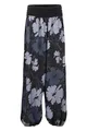 Malito - Damen Haremshose floraler Blumen Print - atmungsaktive Pumphose - dünne Freizeit Strandhose - hautfreundliche Aladinhose 1485 - (Schwarz)