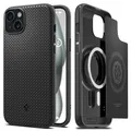 Spigen Hülle für iPhone 15 Mag Armor MagFit Kompatibel mit MagSafe -Schwarz