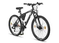 Licorne Bike Effect Premium Mountainbike in 26, 27,5 und 29 Zoll - Fahrrad für Jungen, Mädchen, Herren und Damen - Shimano 21 Gang-Schaltung - Herrenrad Farbe:Schwarz/Weiß (2xDisc-Bremse);Zoll:27.5