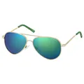 Polaroid Unisex-Kinder PLD 8015/N K7 J5G 52 Sonnenbrille, Gold (Gold/Green)