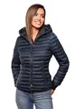 Navahoo Damen Übergangs Stepp Jacke mit Kapuze B348 [B348-Kimuk-Navy-Gr.M]