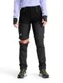 RevolutionRace Damen RVRC GP Pro Zip Off Pants, strapazierfähige, belüftete und wandelbare Hose für alle Outdoor-Aktivitäten, Jet Black, L