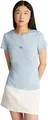 Calvin Klein Damen T-Shirt Kurzarm Gradient Monologo Tee Slim Fit, Blau (Niagara Mist), XL